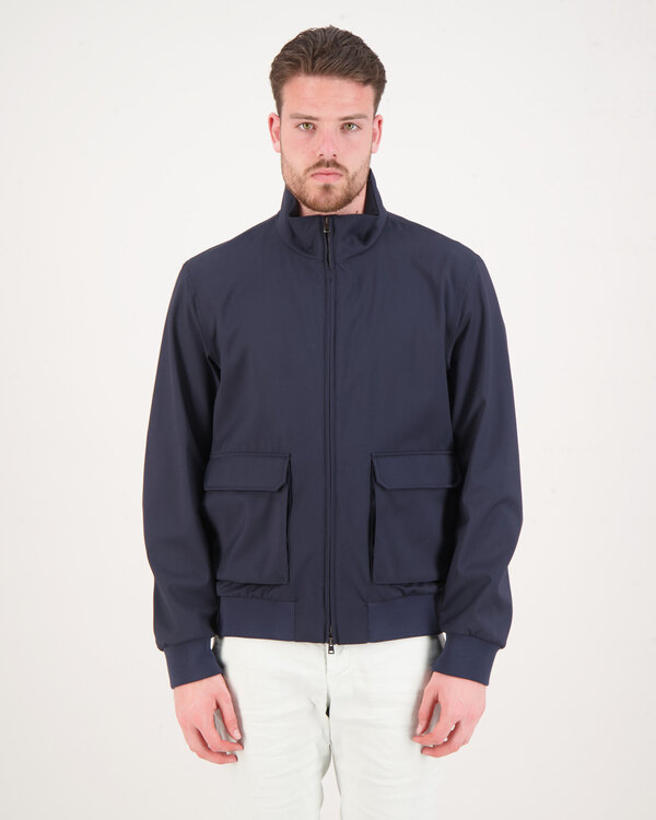 Layers Wool Storm Bomber Jacket Blauw