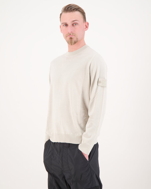 'S15510' Crewneck Ghost Piece Sweater Beige