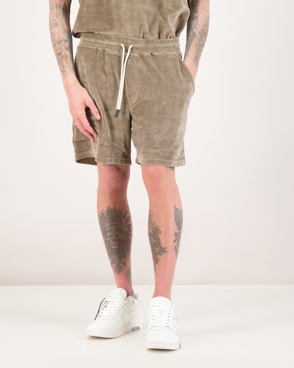 Velour Shorts Grijs