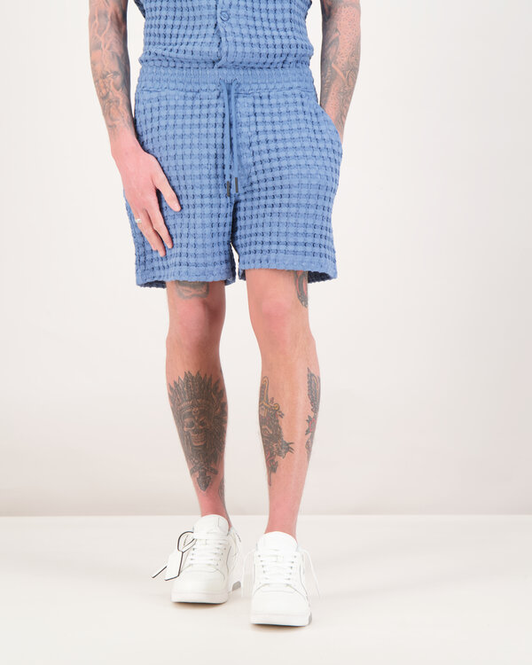Porto Waffle Shorts Blauw