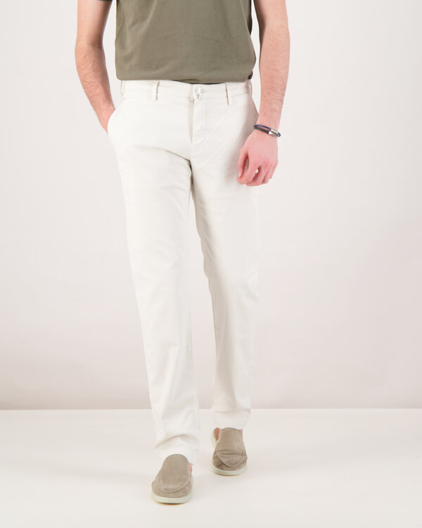 Bobby Slim Fit Pantalone Offwhite