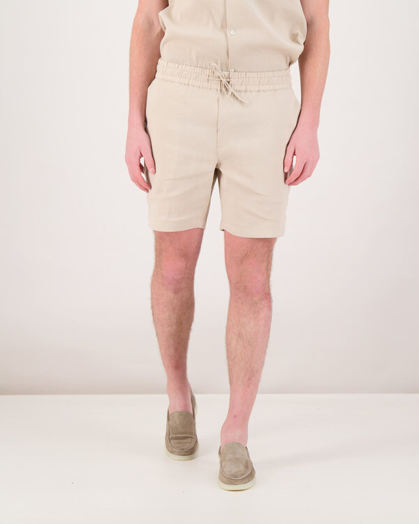 Carl Stretch Linnen Korte Broek Sand