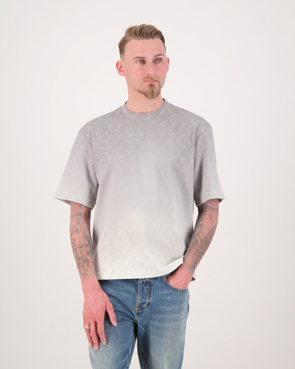 Moon Faded Jersey Relaxed T-Shirt Grijs