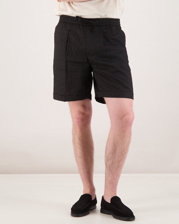 Linen Seaside Short Zwart