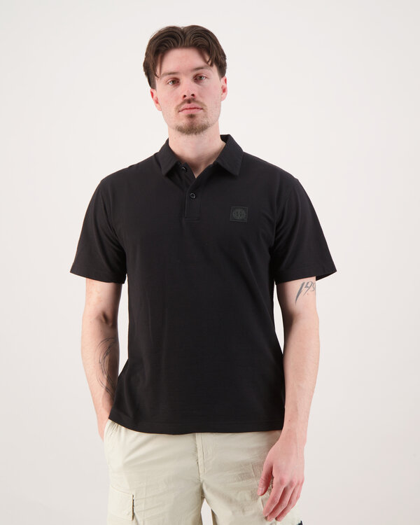 '1S0F11' SS Ghost Piece Polo Zwart