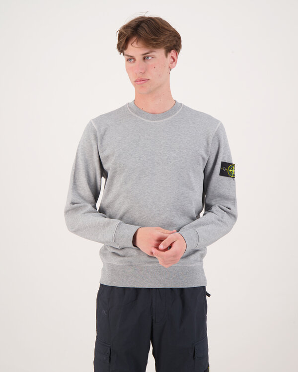 6100044 Basic Sweater Melange Grijs