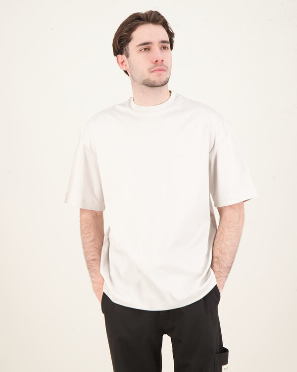 Interlock Supima Oversized T-Shirt Licht Grijs