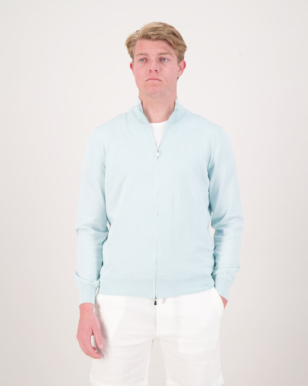 Knitwear Zip Vest Licht Groen
