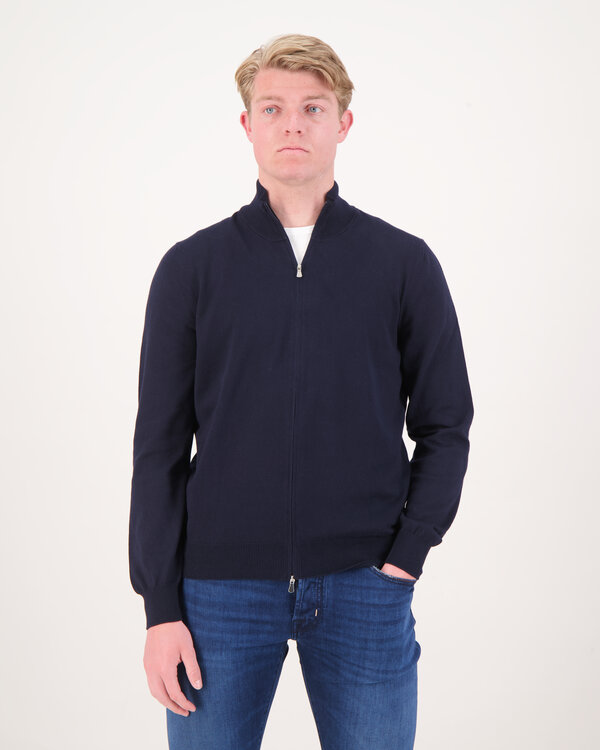 Knitwear Zip Vest Marine