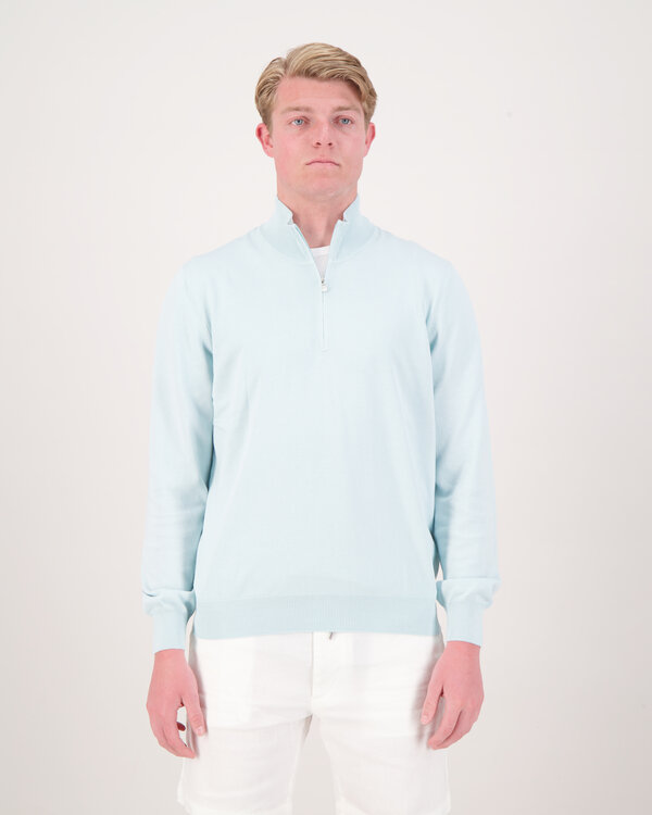 Mock Zip Knitwear Long Sleeve Licht Groen