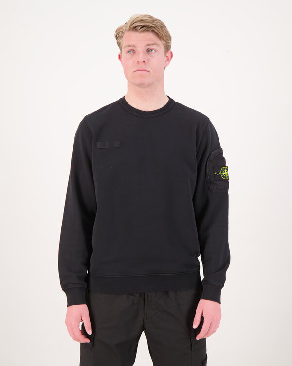 Cotton Fleece Sweater Black