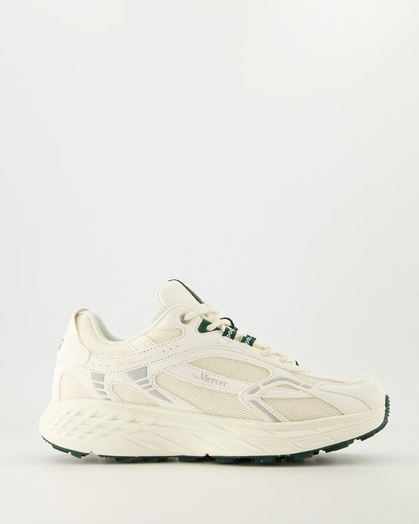 The Re-Run Max Suede Sneaker Wit - Groen