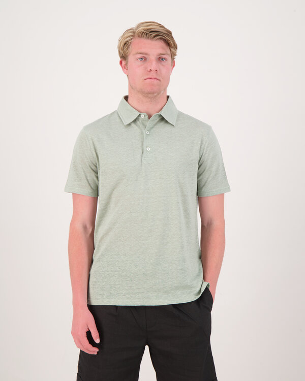 Linen Polo Shirt Grün