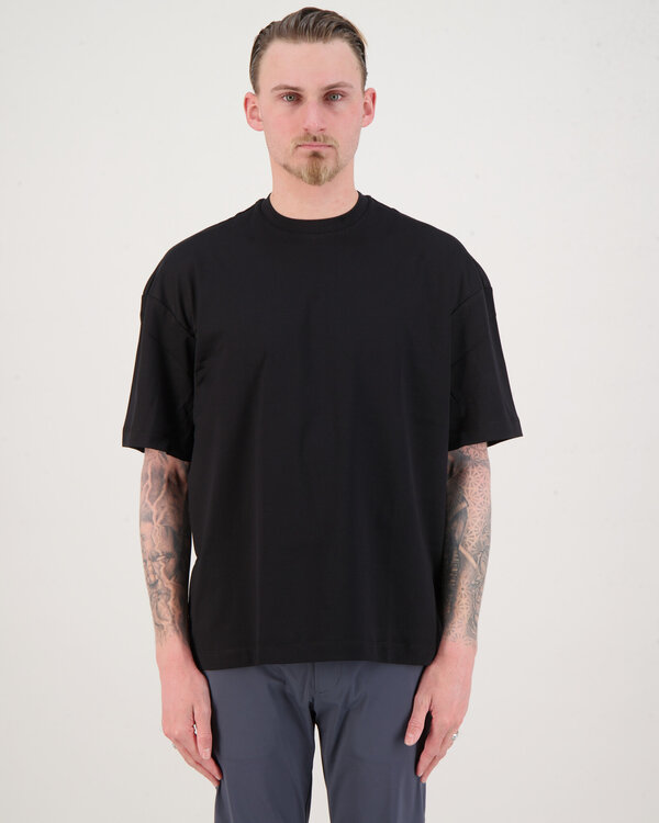 Interlock Supima Oversized T-Shirt Zwart