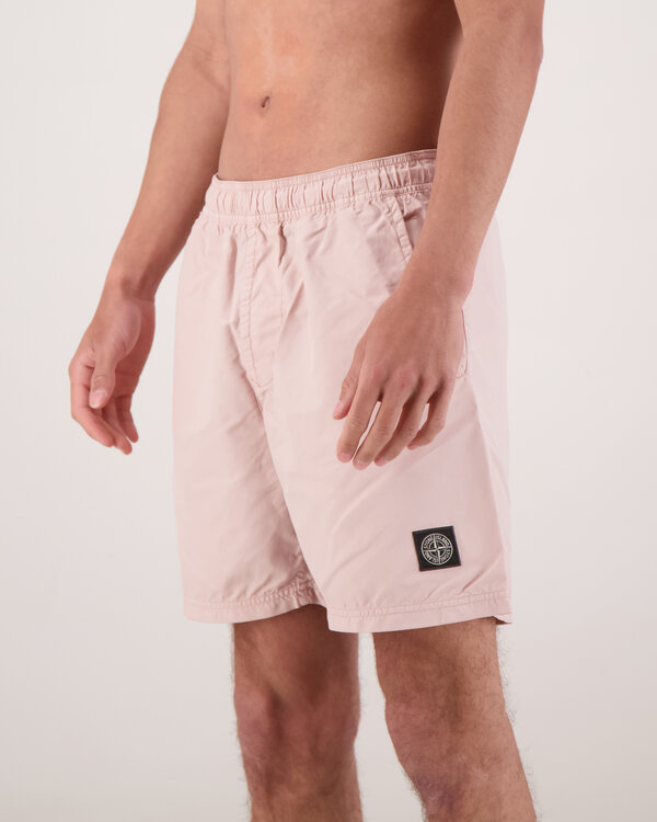 B100B09 Brushed Nylon Swim Shorts Roze