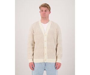 Drôle de Monsieur Le Cardigan Torsades Bicolore Offwhite - Beachim