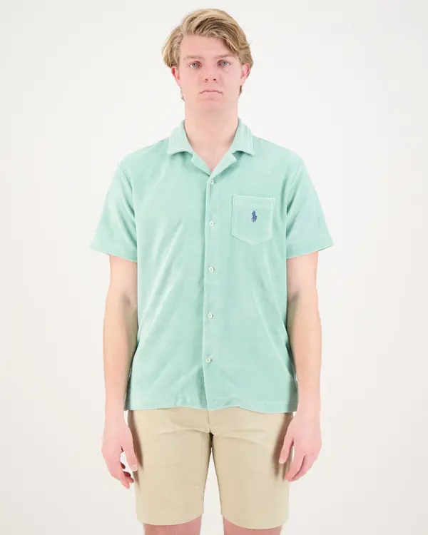 Short Sleeve Shirt Wit Groen