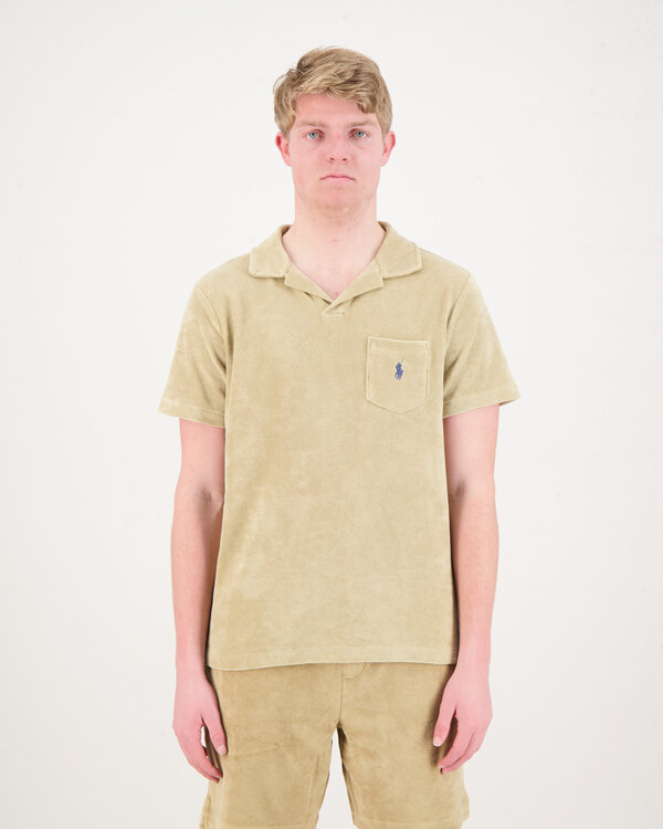 Short Sleeve Polo Shirt Beige