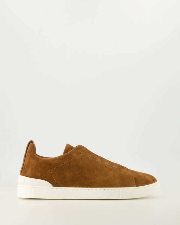 Sneaker Low Top Triple Stitch Cognac