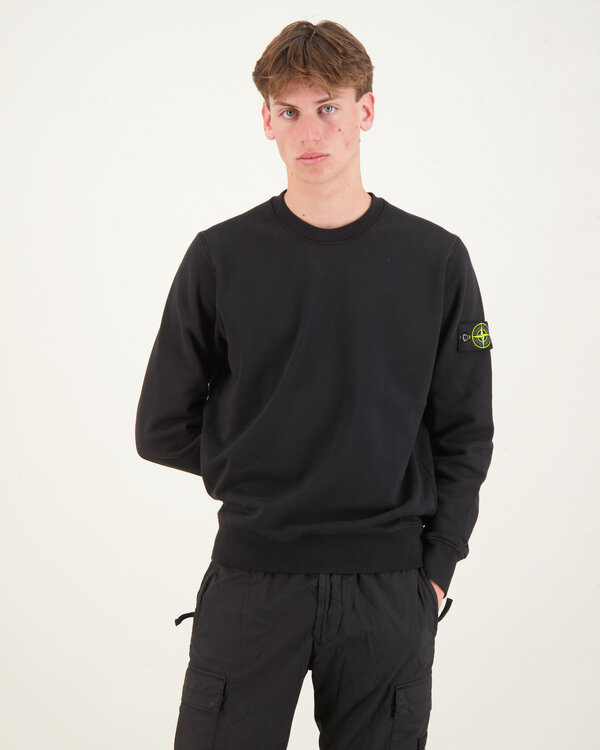 6100060 Organic Cotton Fleece Sweater Zwart