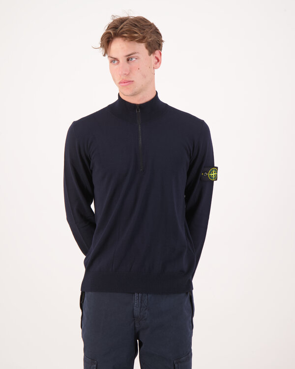 5100007 Half Zip LS Polo Marine