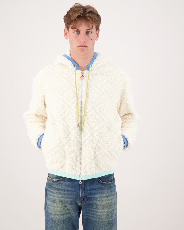 Monogram Fleece Jacket Offwhite