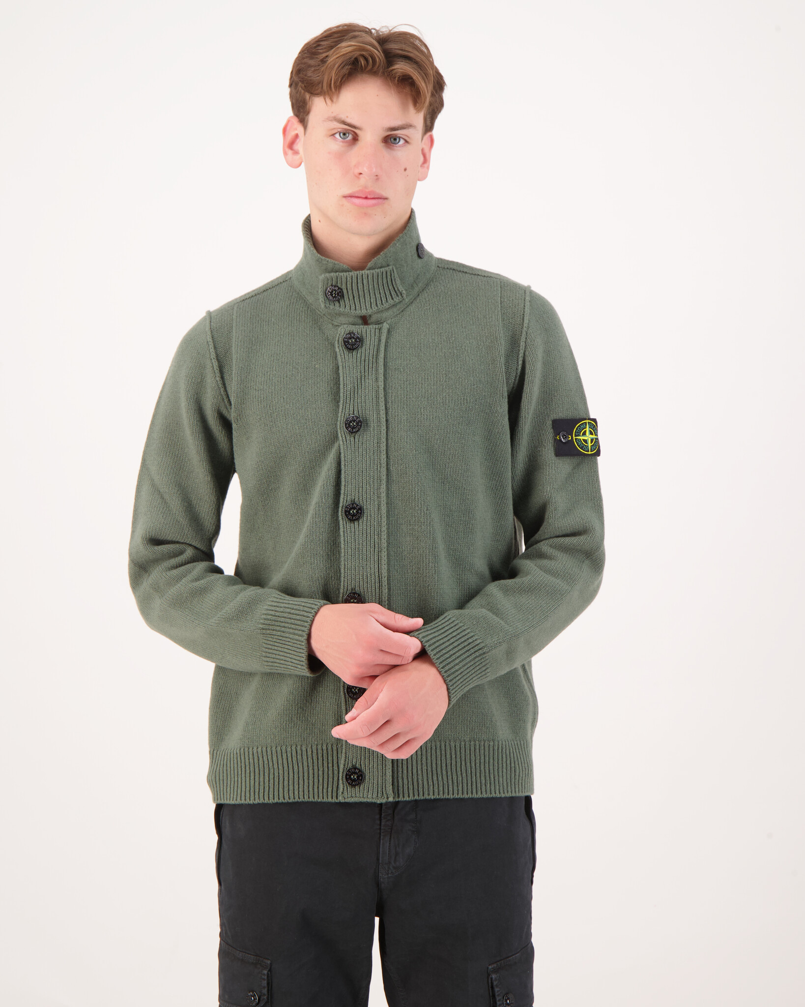 94AW stone island グリーンエッジ ニットカーディガン - メルカリ