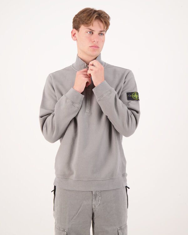 6100068 Half Zip LS Polo Grijs