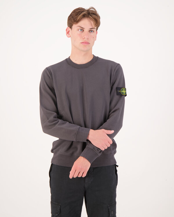 6100060 Organic Cotton Fleece Sweater Lead Grey