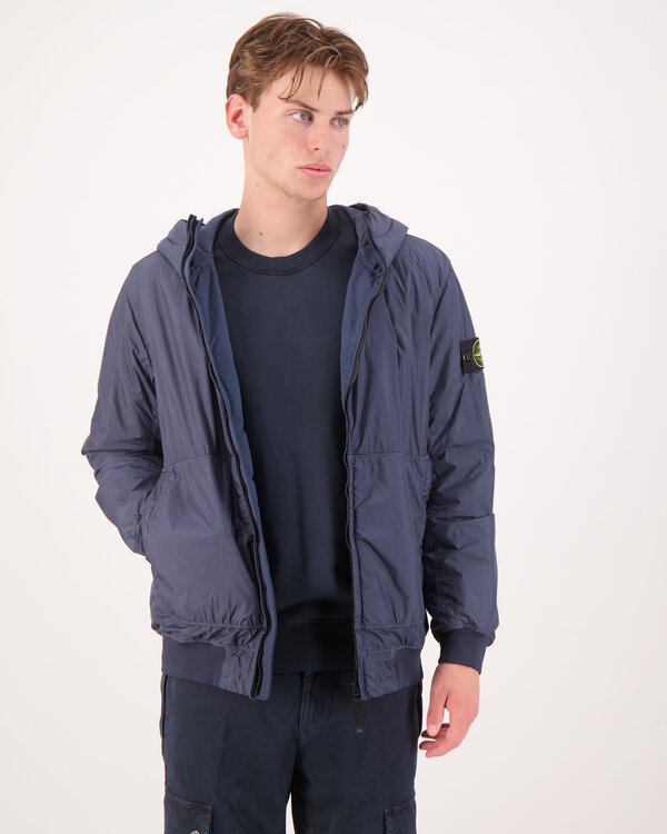 4100013 Crinkle Reps NY Recycled Nylon Jacket Marine