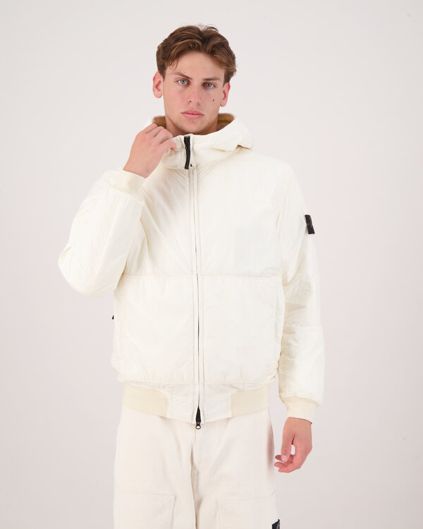 4100013 Crinkle Reps NY Recycled Nylon Jacket Elfenbein