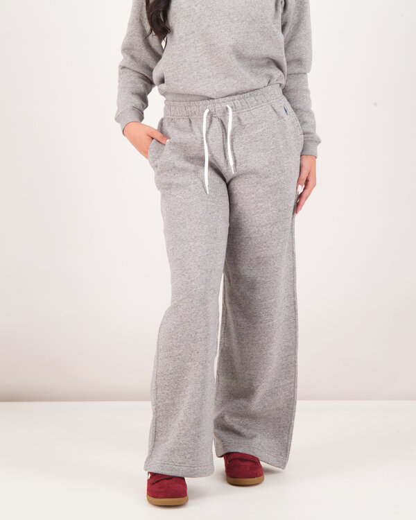 Knit Open Bottom Wide Leg Sweatpants Grau