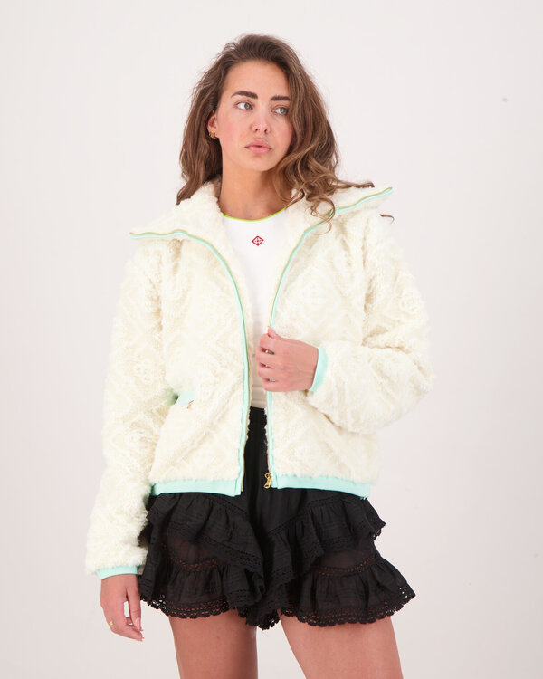 Monogram Fleece Jacket Offwhite