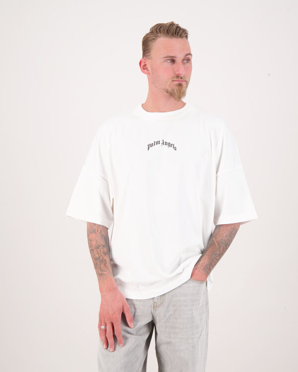 Curved Logo Over T-Shirt Offwhite