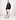 Curved Logo Loose Hoodie Zwart