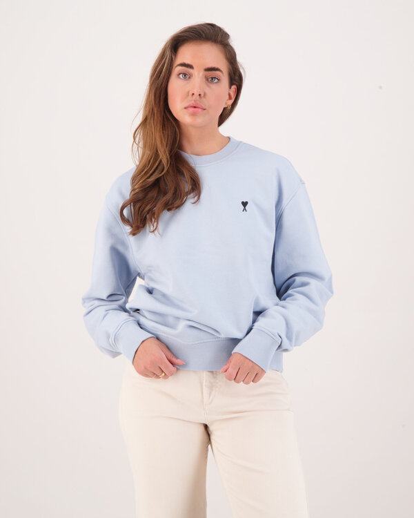 Ami De Coeur Black Logo Sweater Hellblau Damen