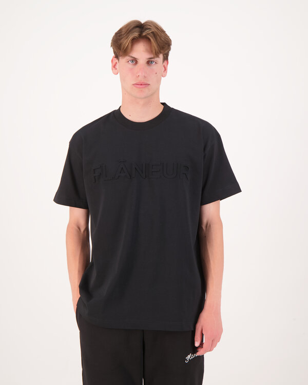 Embossed T-Shirt Schwarz