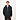 Embossed Zip-Up Hoodie Schwarz