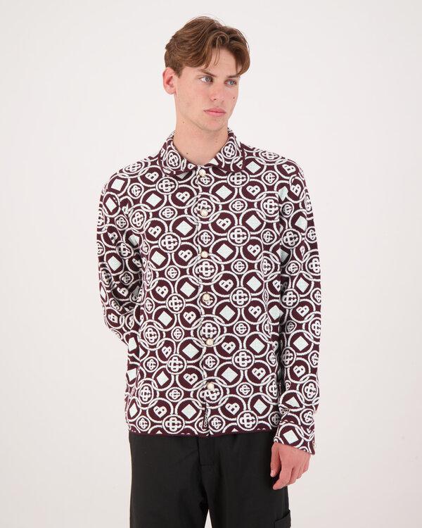 Monogram Shirt Aubergine