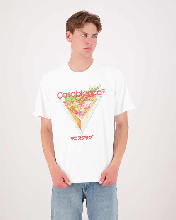 Tennis Club Icon Printed T-Shirt Wit