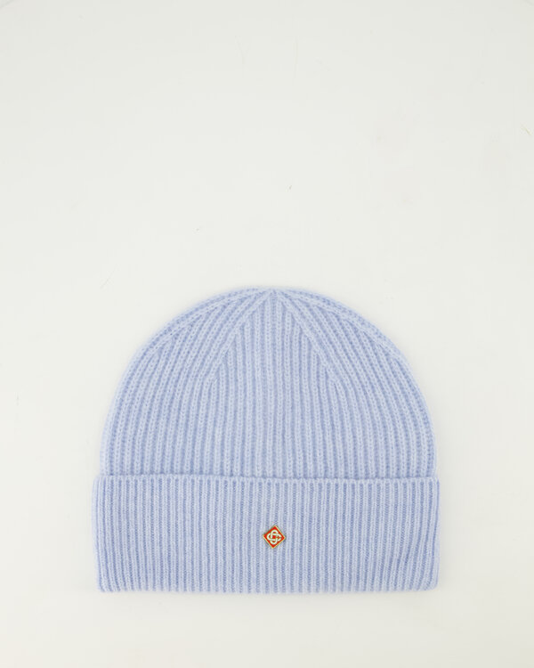 Half Cardigan Beanie Blau