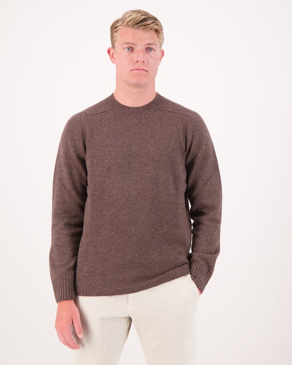 Rundhals-Pullover Braun