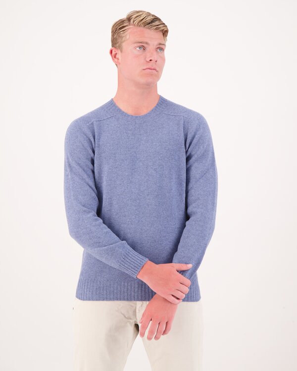 Rundhals-Pullover Hellblau