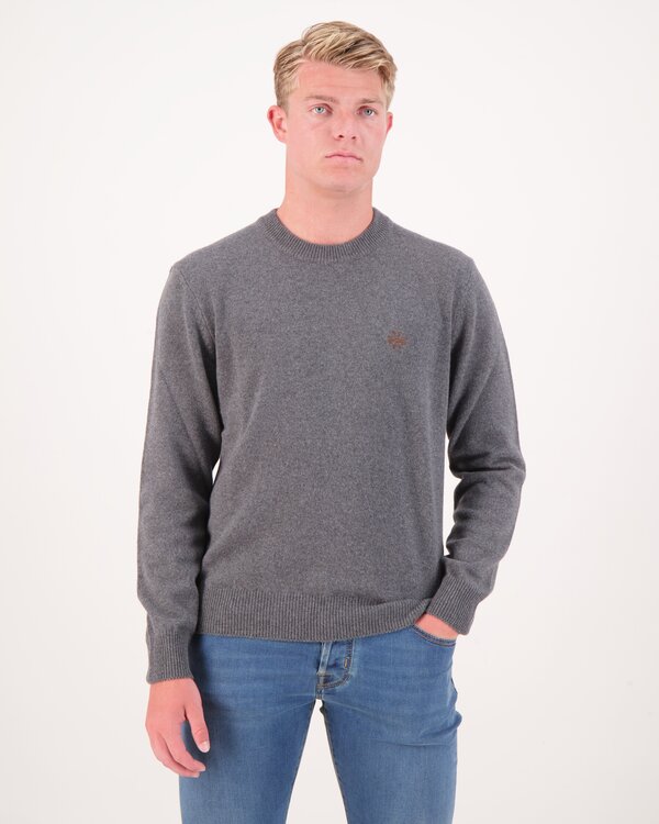 Girocollo Lana Cashmere Trui Donkergrijs