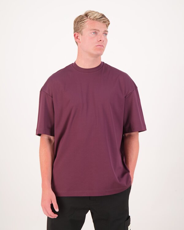 Interlock Supima Oversized Shirt Bordeaux