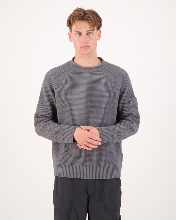 5100082 Ghost Rundhals Pullover Dunkelgrau