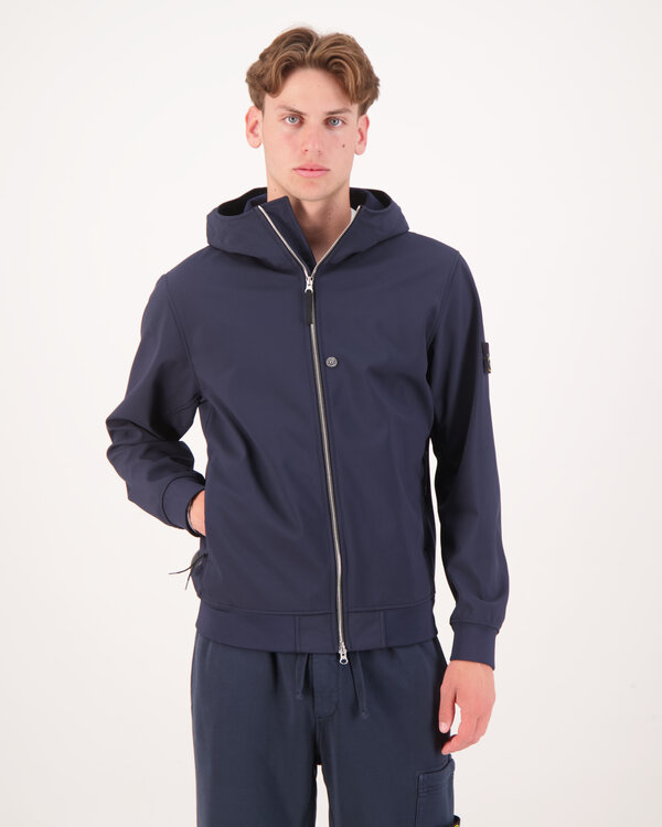 Q100004 Soft Shell hooded Jacket Navy