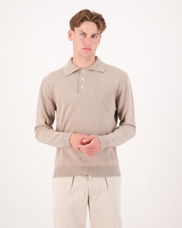 Maglia Rasata Poloshirt Braun