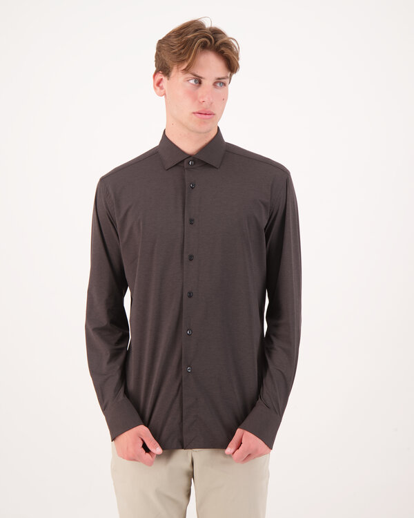 Active Tailor Fit 558ML Shirt Bruin Melange