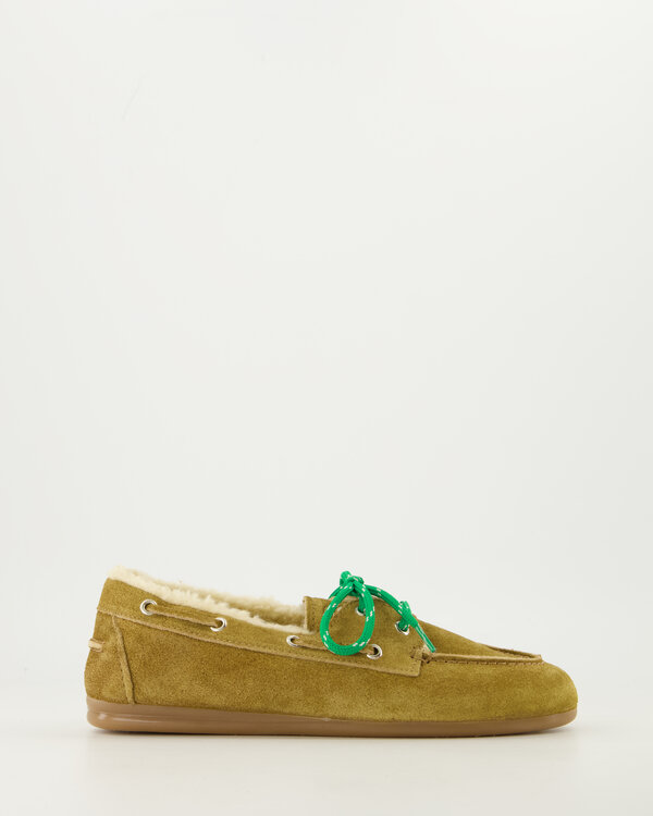 Boat Loafer Shearling Desert Tan